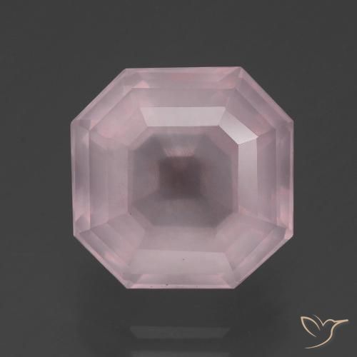 6.46ct Natural Rosado Bubblegum Cuarzo rosa, corte esmeralda, Transparente