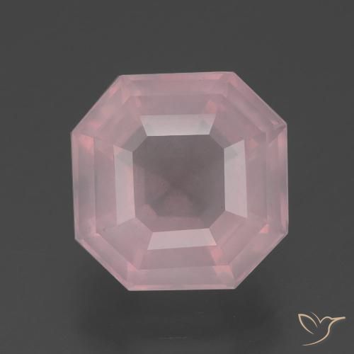 5.41ct Natural Rosa rosado Cuarzo rosa, corte esmeralda, Transparente