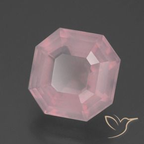 Cuarzo rosa Rosa rosado natural de 5.41 ct, Corte Octágono / Esmeralda, Transparente