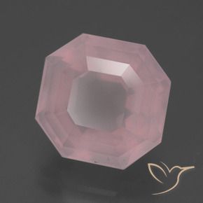 Cuarzo rosa Rosado rosa medio natural de 6.76 ct, Corte Octágono / Esmeralda, Transparente