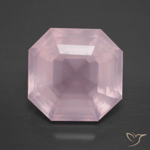 8.75ct Natural Rosado claro Cuarzo rosa, corte esmeralda, Transparente
