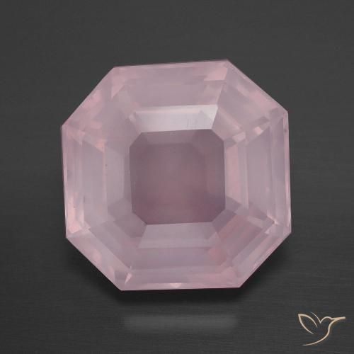 8.97ct Natural Rosado rosa medio Cuarzo rosa, corte esmeralda, Transparente
