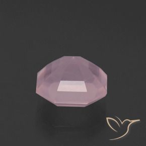 Cuarzo rosa Rosa rosado natural de 4.12 ct, Corte Octágono / Esmeralda, Transparente