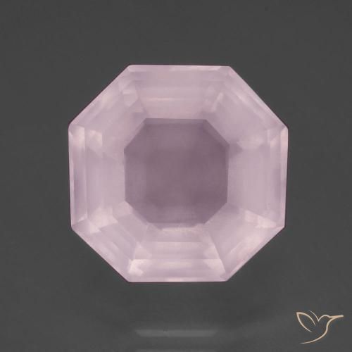 10.48ct Natural Rosado Bubblegum Cuarzo rosa, corte esmeralda, Transparente