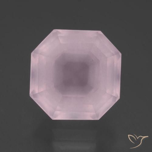 10.89ct Natural Rosado claro Cuarzo rosa, corte esmeralda, Transparente