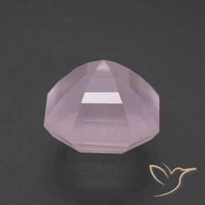 Cuarzo rosa Rosado claro natural de 10.89 ct, Corte Octágono / Esmeralda, Transparente