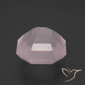 Cuarzo rosa Rosado claro natural de 10.27 ct, Corte Octágono / Esmeralda, Transparente