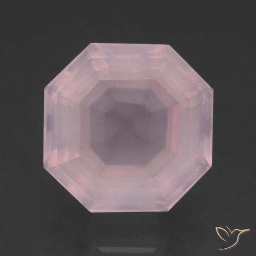 12.66ct Natural Rosa rosado Cuarzo rosa, corte esmeralda, Transparente