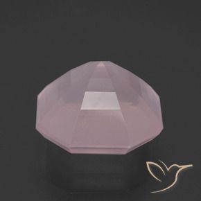 Cuarzo rosa Rosa rosado natural de 12.66 ct, Corte Octágono / Esmeralda, Transparente