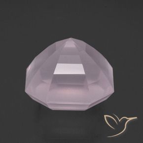 Cuarzo rosa Rosado claro natural de 14.01 ct, Corte Octágono / Esmeralda, Transparente