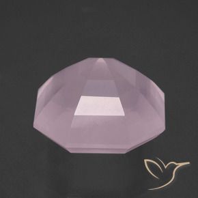 Cuarzo rosa Rosa rosado natural de 14.53 ct, Corte Octágono / Esmeralda, Transparente