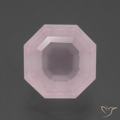4.32ct Natural Rosado claro Cuarzo rosa, corte esmeralda, Transparente