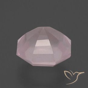 Cuarzo rosa Rosado claro natural de 4.23 ct, Corte Octágono / Esmeralda, Transparente