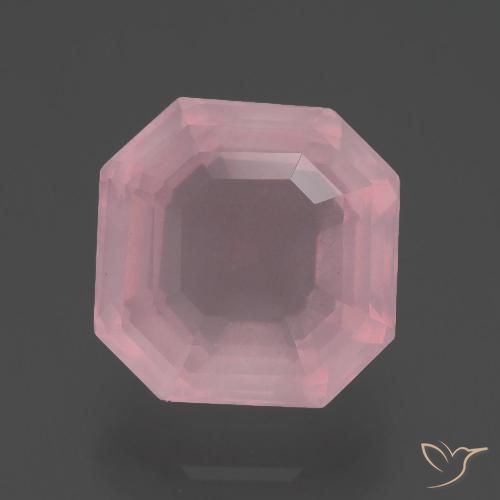 4.22ct Natural Rosado rosa medio Cuarzo rosa, corte esmeralda, Transparente