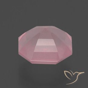 Cuarzo rosa Rosado rosa medio natural de 4.22 ct, Corte Octágono / Esmeralda, Transparente