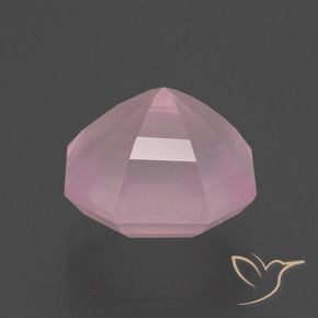 Cuarzo rosa rosa natural de 4,37 ct, corte esmeralda, transparente