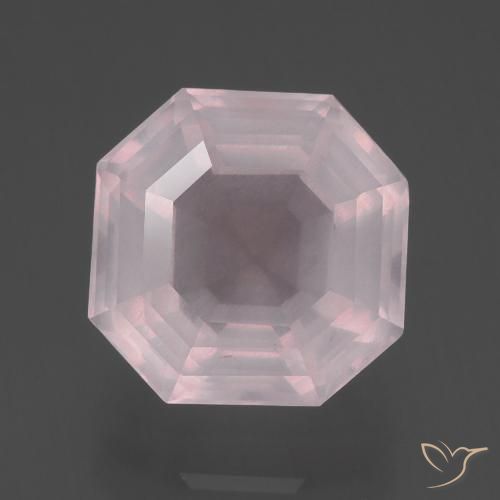 4.74ct Natural Rosado rosa muy claro Cuarzo rosa, corte esmeralda, Transparente