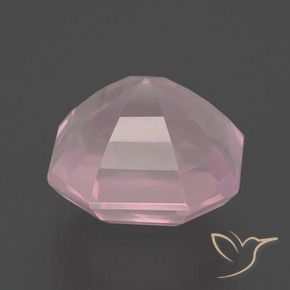 Cuarzo rosa Rosado rosa medio natural de 6.97 ct, Corte Octágono / Esmeralda, Transparente