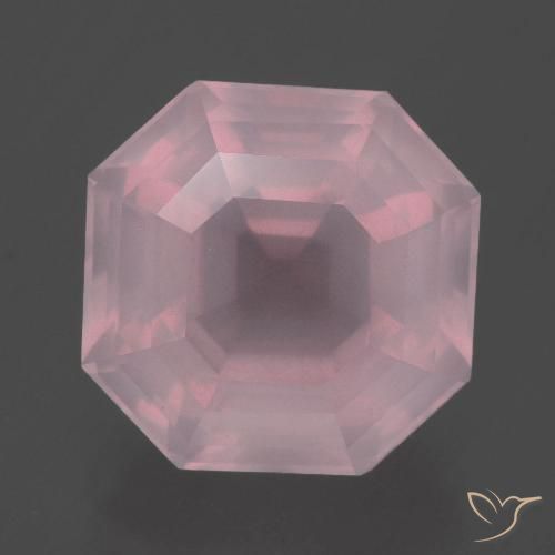 8.36ct Natural Rosa rosado Cuarzo rosa, corte esmeralda, Transparente