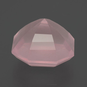 Cuarzo rosa rosa natural de 8,83 ct, corte esmeralda, transparente