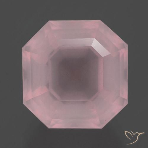 9.53ct Natural Rosa rosado Cuarzo rosa, corte esmeralda, Transparente