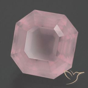 Cuarzo rosa Rosa rosado natural de 9.53 ct, Corte Octágono / Esmeralda, Transparente