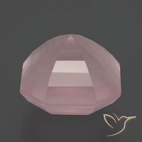 Cuarzo rosa Rosa rosado natural de 9.53 ct, Corte Octágono / Esmeralda, Transparente