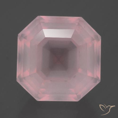 9.06ct Natural Rosado rosa medio Cuarzo rosa, corte esmeralda, Transparente