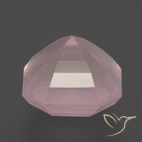Cuarzo rosa Rosado rosa medio natural de 9.06 ct, Corte Octágono / Esmeralda, Transparente