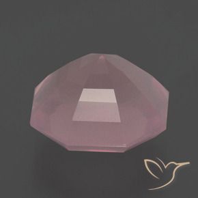 Cuarzo rosa Rosado rosa medio natural de 11.18 ct, Corte Octágono / Esmeralda, Transparente