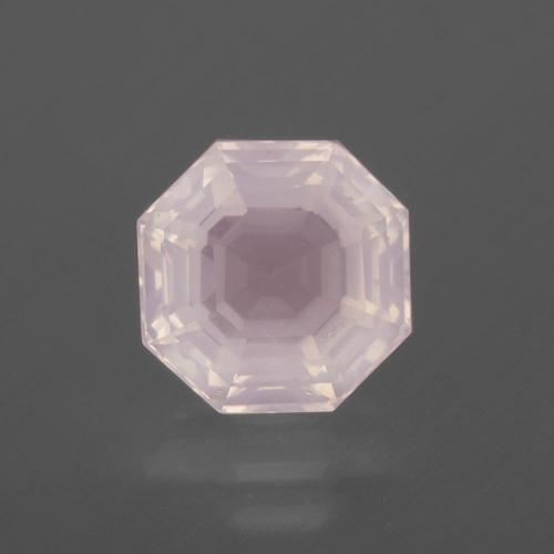 Cuarzo Rosa Rosado rosa muy claro natural de 2.71 ct, corte esmeralda, Transparente