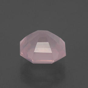 Cuarzo rosa rosa natural de 3,47 ct, corte esmeralda, transparente