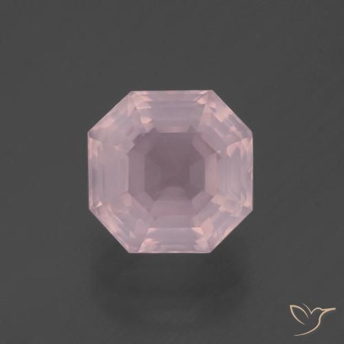 3.21ct Natural Rosa rosado Cuarzo rosa, corte esmeralda, Transparente