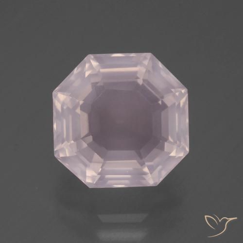 6.95ct Natural Rosado claro Cuarzo rosa, corte esmeralda, Transparente