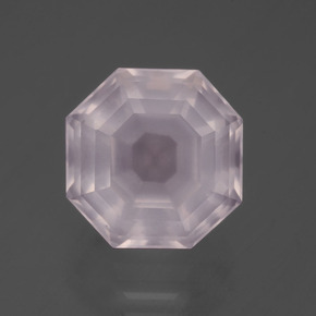 Cuarzo rosa rosa natural de 7,42 ct, corte esmeralda, transparente