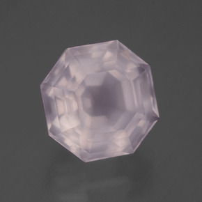 Cuarzo rosa rosa natural de 7,42 ct, corte esmeralda, transparente