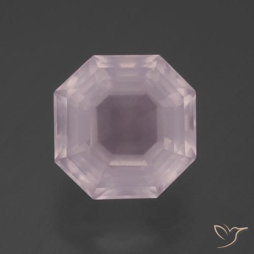 7.26ct Natural Rosado claro Cuarzo rosa, corte esmeralda, Transparente