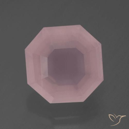 7.99ct Natural Rosado claro Cuarzo rosa, corte esmeralda, Transparente
