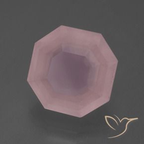Cuarzo rosa Rosado claro natural de 7.99 ct, Corte Octágono / Esmeralda, Transparente