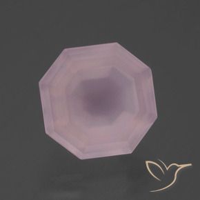 Cuarzo rosa Rosado claro natural de 7.34 ct, Corte Octágono / Esmeralda, Transparente