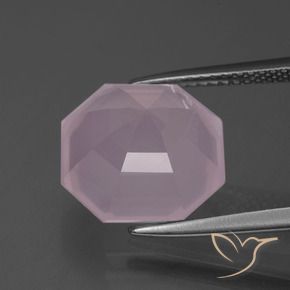 Cuarzo rosa Rosado claro natural de 7.34 ct, Corte Octágono / Esmeralda, Transparente