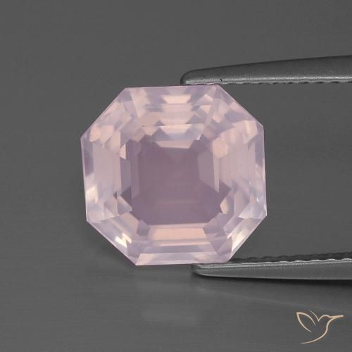 4.25ct Natural Rosado claro Cuarzo rosa, corte esmeralda, Transparente