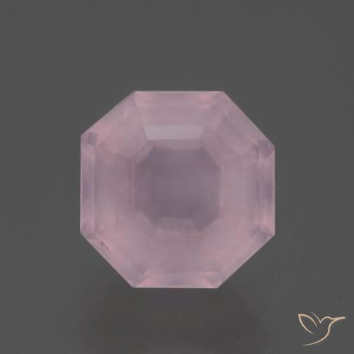 3.88ct Natural Rosado medio Cuarzo rosa, corte esmeralda, Transparente