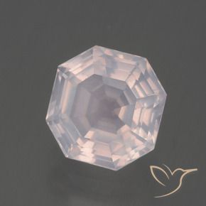 Cuarzo rosa Rosado muy claro natural de 3.05 ct, Corte Octágono / Esmeralda, Transparente