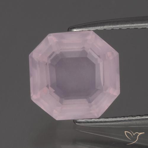 3.57ct Natural Rosado claro Cuarzo rosa, corte esmeralda, Transparente