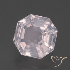 Cuarzo rosa Rosado muy claro natural de 3.64 ct, Corte Octágono / Esmeralda, Transparente