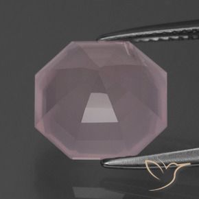 Cuarzo rosa Rosado claro natural de 5.75 ct, Corte Octágono / Esmeralda, Transparente