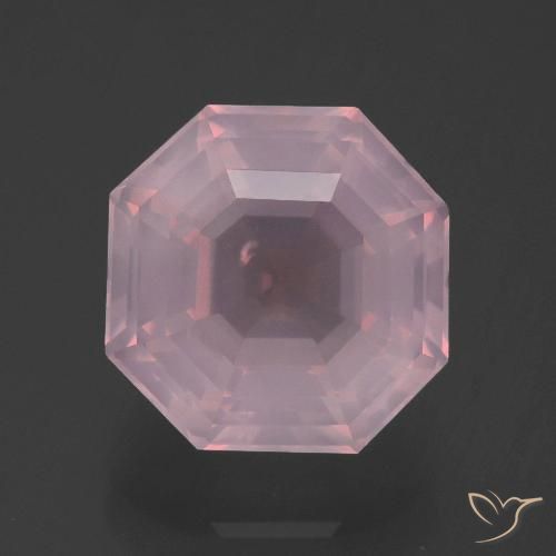5.64ct Natural Rosado rosa medio Cuarzo rosa, corte esmeralda, Transparente