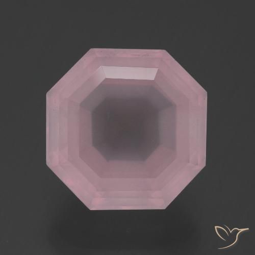5.86ct Natural Rosa rosado Cuarzo rosa, corte esmeralda, Transparente