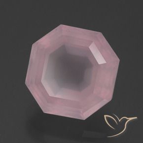 Cuarzo rosa Rosa rosado natural de 5.86 ct, Corte Octágono / Esmeralda, Transparente
